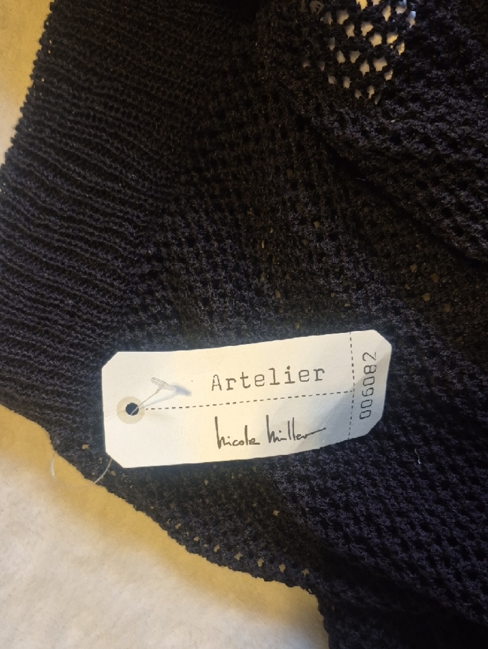 Nicole Miller Black Open-Knit Swim Coverup Pants - Picture 2 of 2
